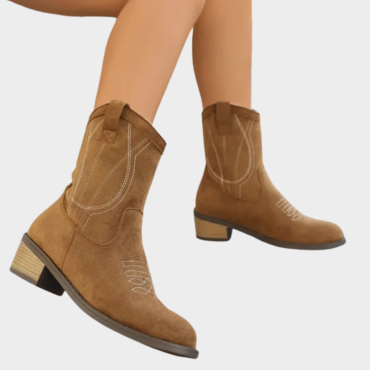 Women's Western Suede Ankle Boots