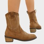 Women's Western Suede Ankle Boots
