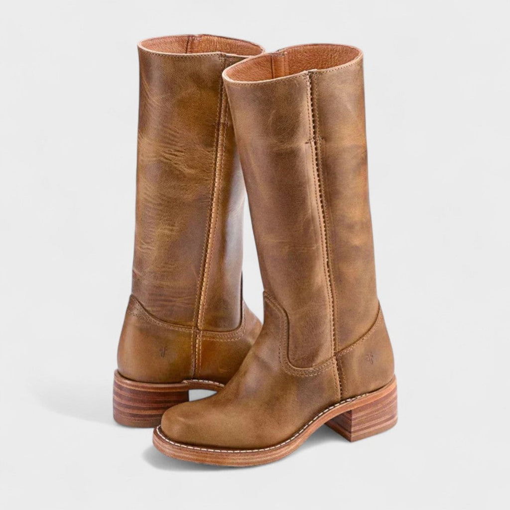 Women's Leather Western Knee Boots