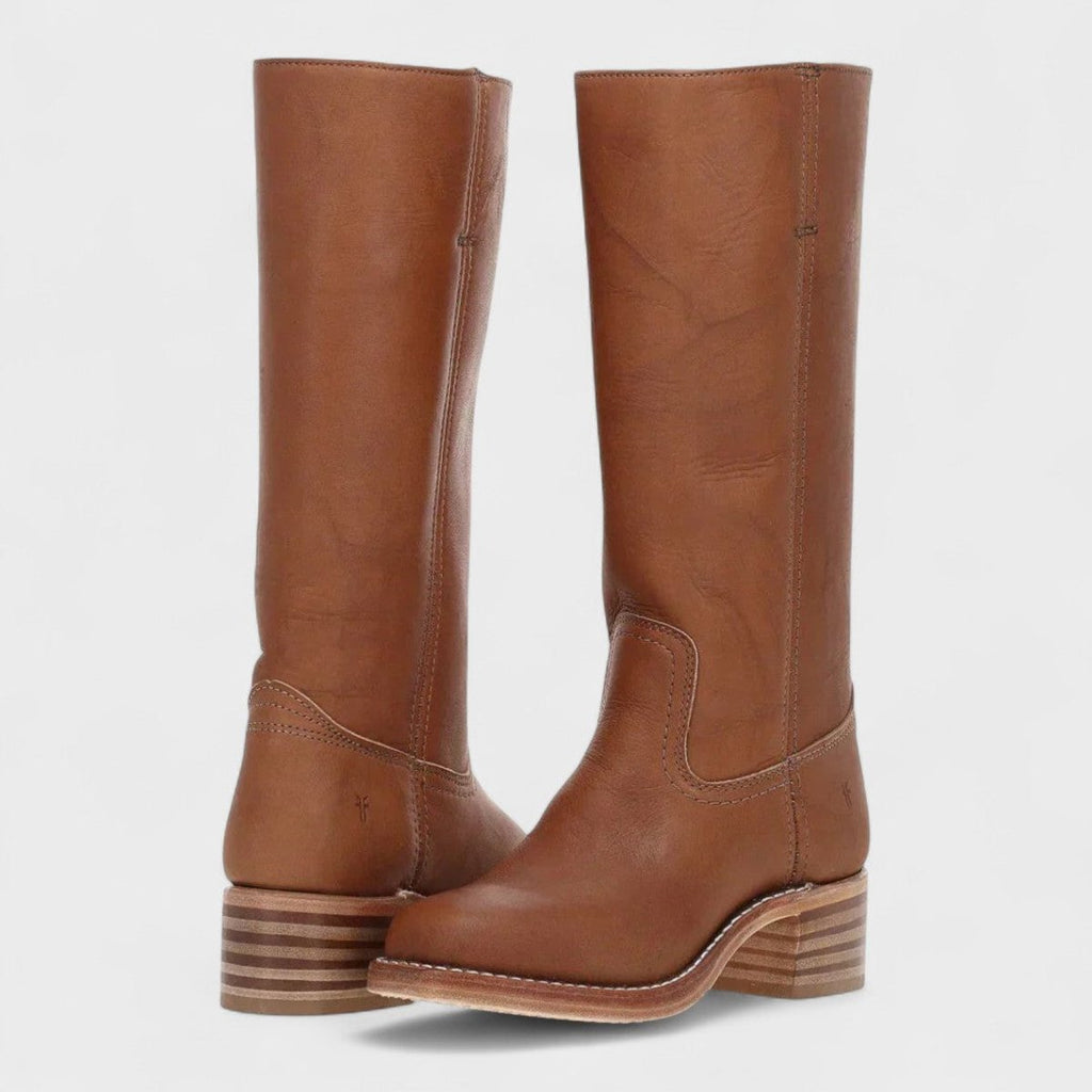 Women's Leather Western Knee Boots