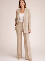 Women's Wide Leg Blazer Suit Set