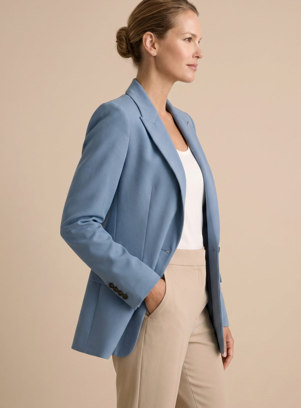 Women's Wide Leg Blazer Suit Set