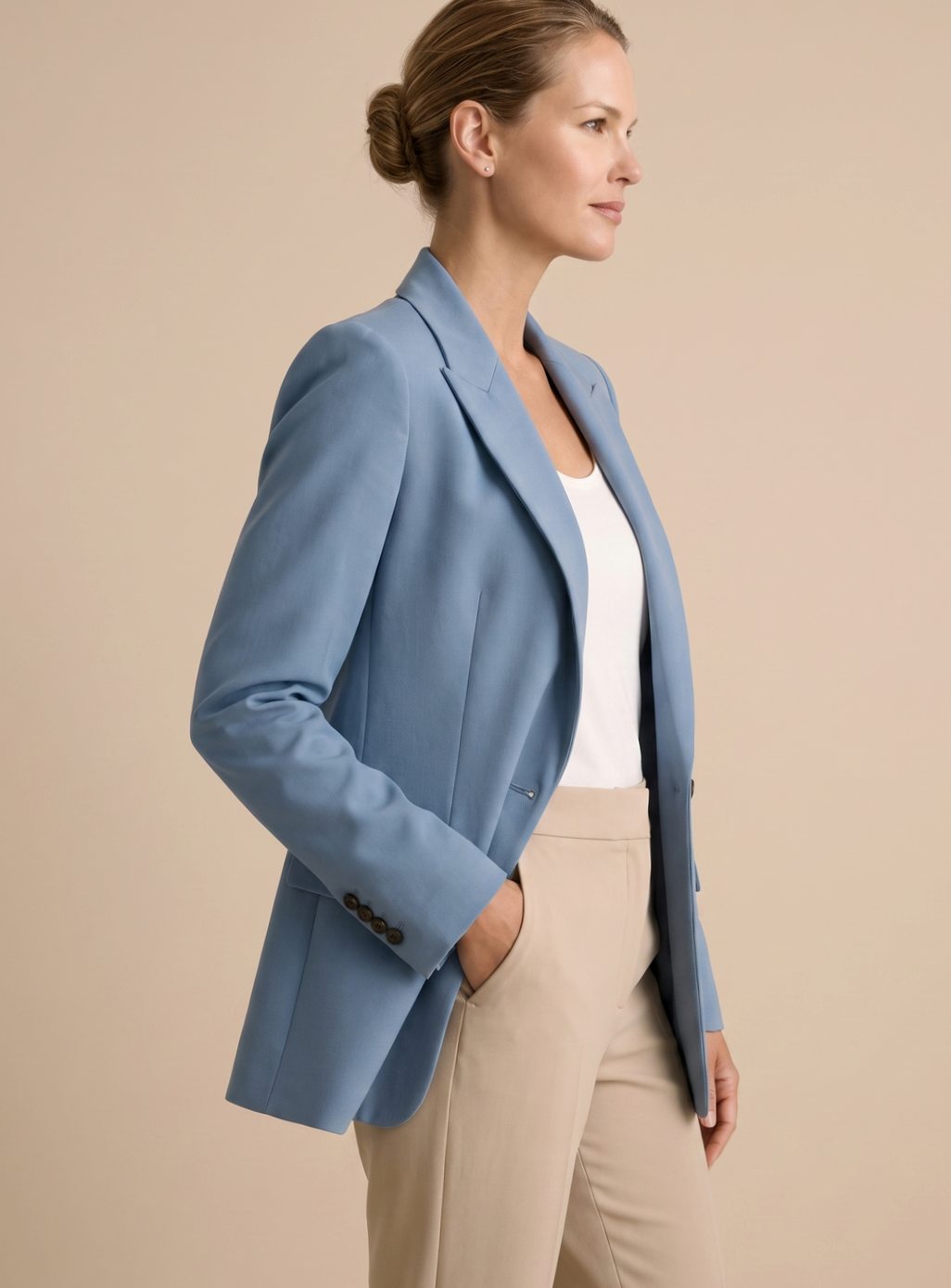 Women's Wide Leg Blazer Suit Set