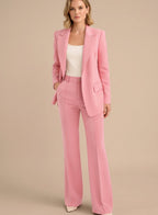 Women's Wide Leg Blazer Suit Set
