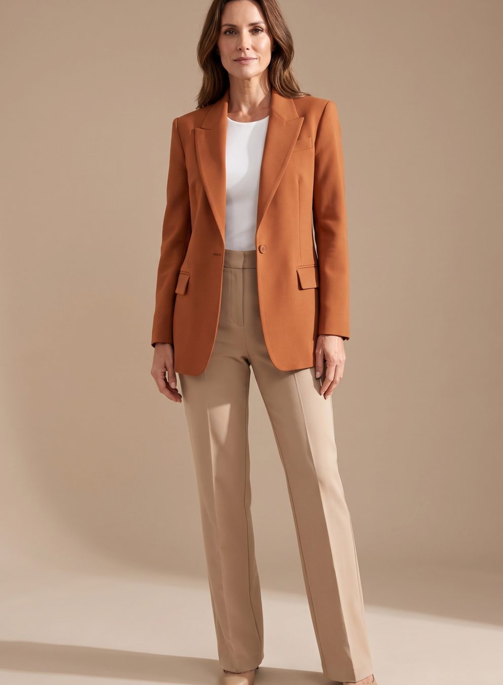 Women's Wide Leg Blazer Suit Set