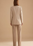Women's Wide Leg Blazer Suit Set