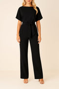 Women's Belted Wide Leg Jumpsuit