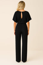 Women's Belted Wide Leg Jumpsuit
