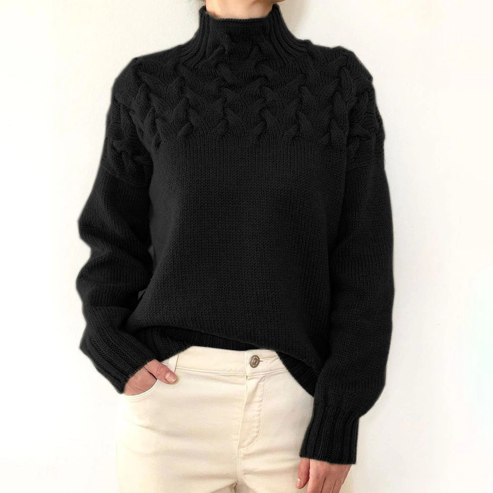 Women's Ribbed Cable Knit Jumper